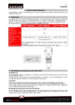 Предварительный просмотр 28 страницы AXXAIR SATF-115NDHX User Instructions