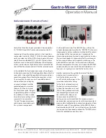 Предварительный просмотр 2 страницы Axxent GMX-2500 Operation Manual