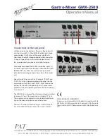 Предварительный просмотр 3 страницы Axxent GMX-2500 Operation Manual