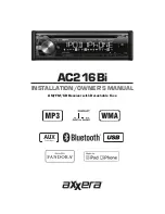 Preview for 1 page of Axxera AC216BI Installation And Owner'S Manual