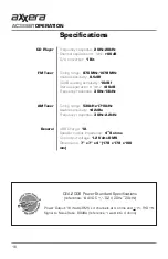 Preview for 16 page of Axxera AC328BT Installation & Owner'S Manual