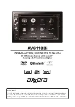 Axxera AV6118Bi Installation & Owner'S Manual preview