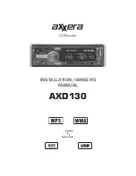 Предварительный просмотр 1 страницы Axxera AXD130 Installation And Owner'S Manual