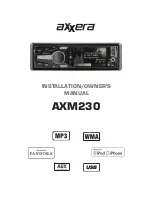 Preview for 3 page of Axxera AXM230 Installation & Owner'S Manual