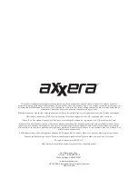 Preview for 36 page of Axxera AXV3D Installation & Owner'S Manual