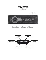 Preview for 1 page of Axxera XDMA7200 Installation And Owner'S Manual