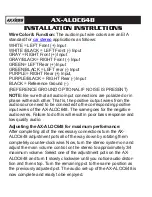 Preview for 1 page of Axxess AX-ALOC648 Installation Instructions