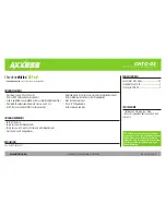 Preview for 1 page of Axxess CHTO-03 Installation Instructions Manual