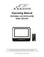 Предварительный просмотр 1 страницы Axxion AXX-204 Operating Manual