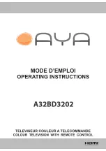 AYA A32BD3202 Operating Instructions Manual предпросмотр