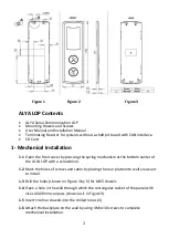 Предварительный просмотр 2 страницы Aybey Elektronik ALYA Series Installation Manual