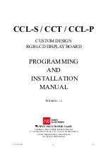 Предварительный просмотр 1 страницы Aybey Elektronik CCL-S Programming And Installation Manual