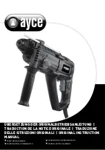 Ayce BHM 920 Original Instruction preview