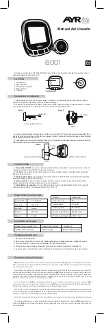 Предварительный просмотр 2 страницы AYR lite 9001 User Manual