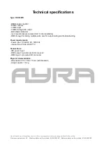 Предварительный просмотр 10 страницы Ayra 9000-0004-6675 User Manual