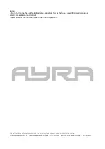 Предварительный просмотр 4 страницы Ayra 9000-0005-3333 User Manual