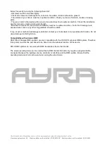 Предварительный просмотр 10 страницы Ayra 9000-0027-4693 User Manual