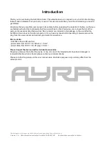 Preview for 2 page of Ayra 9000-0031-5820 User Manual