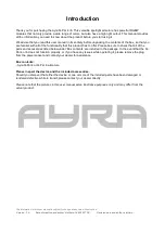 Preview for 2 page of Ayra 9000-0031-9641 User Manual