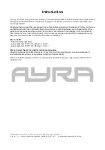 Предварительный просмотр 2 страницы Ayra 9000-0031-9683 User Manual