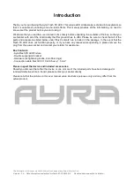 Preview for 2 page of Ayra 9000-0051-4476 User Manual