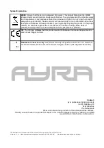 Предварительный просмотр 5 страницы Ayra 9000-0051-4478 User Manual