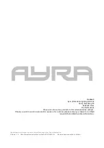 Предварительный просмотр 6 страницы Ayra 9000-0051-4479 User Manual