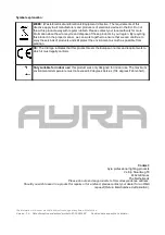 Preview for 5 page of Ayra 9000-0051-4483 User Manual