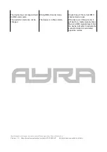 Preview for 12 page of Ayra 9000-0051-4483 User Manual