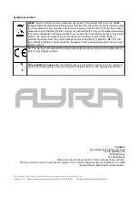 Предварительный просмотр 5 страницы Ayra 9000-0051-4484 User Manual