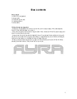 Предварительный просмотр 3 страницы Ayra ERO 3108 User Manual