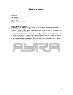 Предварительный просмотр 3 страницы Ayra ERO L90 User Manual