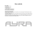 Preview for 4 page of Ayra IntenZ CB-150 User Manual