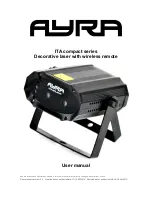 Ayra ITA COMPACT series User Manual предпросмотр