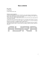 Предварительный просмотр 4 страницы Ayra Ita04 MKII User Manual