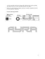 Предварительный просмотр 9 страницы Ayra TDC Cross User Manual