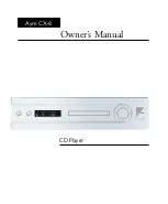 Ayre CX-8 Owner'S Manual preview