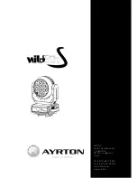 Предварительный просмотр 34 страницы Ayrton wild sun 200 User Manual