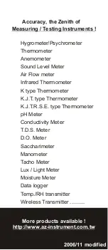 Preview for 13 page of az-instrument 8690 Operation Manual