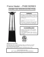 Preview for 1 page of AZ Patio Heaters PH08 Series Assembly And Operation Instructions Manual