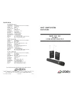 Предварительный просмотр 1 страницы Azden 100HT User Manual