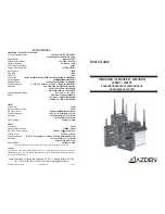 Azden 1200URX/Si User Manual предпросмотр