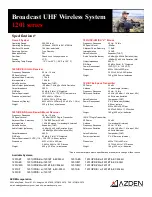 Preview for 2 page of Azden 1201XT Specifications