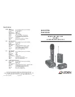 Azden 30BT User Manual предпросмотр