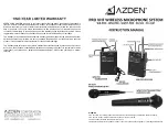 Azden EX-503 Instruction Manual preview