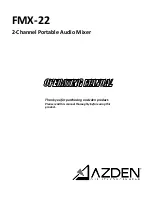 Предварительный просмотр 1 страницы Azden FMX-22 Operating Manual