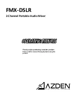 Azden FMX-DSLR Operating Manual preview