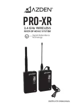 Предварительный просмотр 1 страницы Azden PRO-XR Instruction Manual