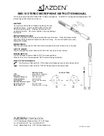 Preview for 1 page of Azden SMX-10 Instruction Manual