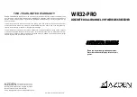 Предварительный просмотр 1 страницы Azden WR32-PRO Operating Manual